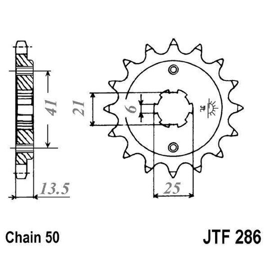 Reťazové koliečko JT JTF 286-15 15T, 530